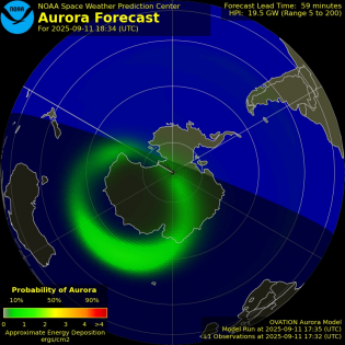Current Southern hemispheric power input map