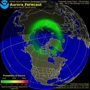 Current Northern hemispheric power input map