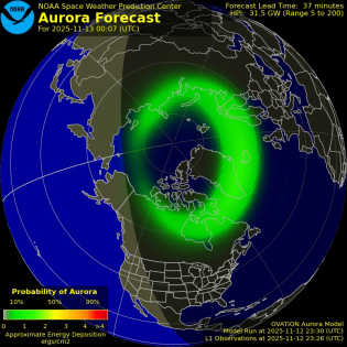 Current Northern hemispheric power input map