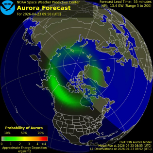 Current Northern hemispheric power input map