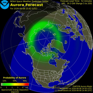 Current Northern hemispheric power input map
