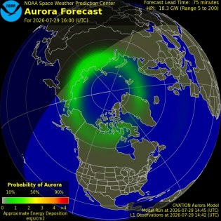 Current Northern hemispheric power input map