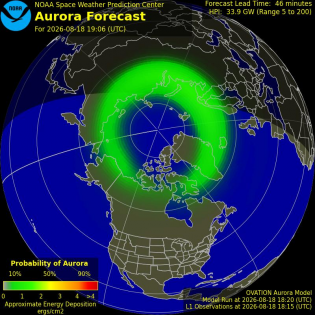 Current Northern hemispheric power input map