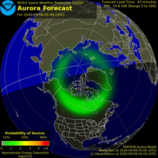 Current Northern hemispheric power input map