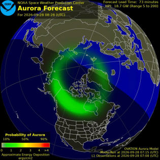 Current Northern hemispheric power input map