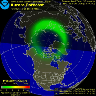 Current Northern hemispheric power input map